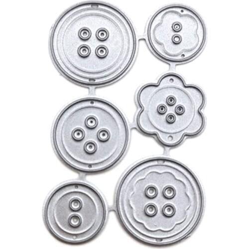 Six Buttons Dress Decoration Carbon Steel Cutting Dies DIY Scrapbooking Photo