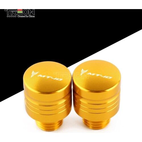 2019 NEW LOGO MT10 2Pcs Universal Motorcycle CNC Aluminum M10X1.25 CNC Mirror Hole Plug Screw for MT10 MT-10 2016 2017 2018 2019