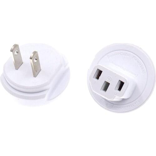 US 2 Flat Parallel Pins plug to C13 Adapter for USBCube, Type A to IEC C13 Converter Adapter for PowerCube Rewirable