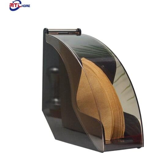 V60 Filter Paper Holder Tapered Filter Paper Box Filtering Paper Storage Rack Stand Coffee Tools Dust-Proof With Cover