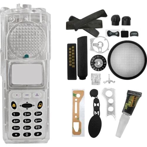 VBLL Transparent Full-Keypad keyboard Repair Case Cover Housing for Motorola Walkie Talkie XTS5000 Model3 Portable Two Way Radio