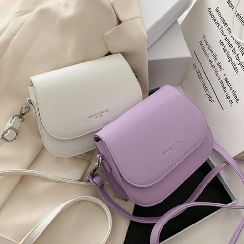 Casual Solid Color Vintage PU Leather Crossbody Bags For Women Travel Handbag Fashion Simple Small Flap Shoulder Messenger Pouch