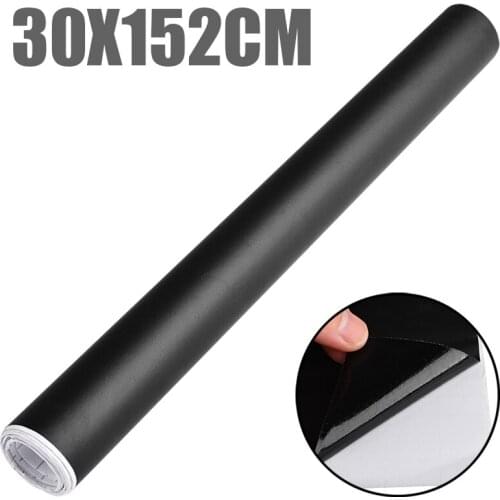 1pc 30x152cm Flexible Bubble-Free Sticker Black Matt Car Wrapping Foil Film for Whole Car Decoration