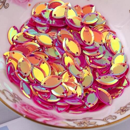 1500pcs 6*13mm wholesale Loose Oval Sequins Paillettes Crafts Sewing Diy,Garment Accessories SOCA613