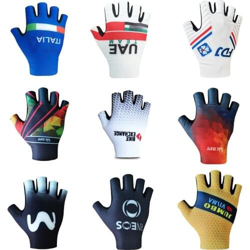 2021 Pro Team Cycling Gloves Breathable Bike Glove 3D GEL Pad Half Finger Outdoor Sporting Bcycle Gloves Guantes Ciclismo