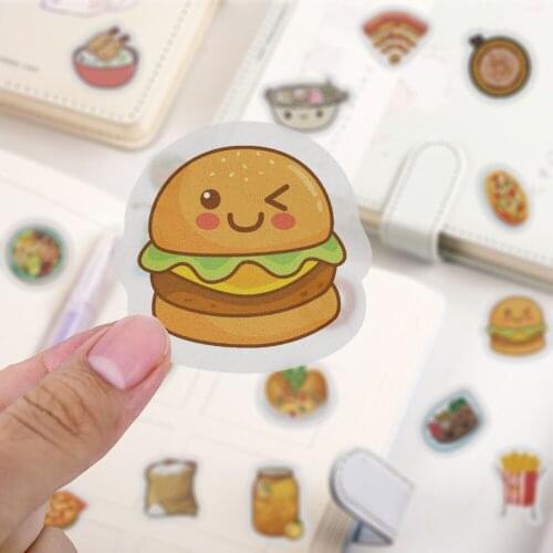 40pcs INS Style Cute Food Cartoon Stickers Laptop Guitar Luggage Fridge Waterproof Graffiti Decal Sticker Kid Classic Toys