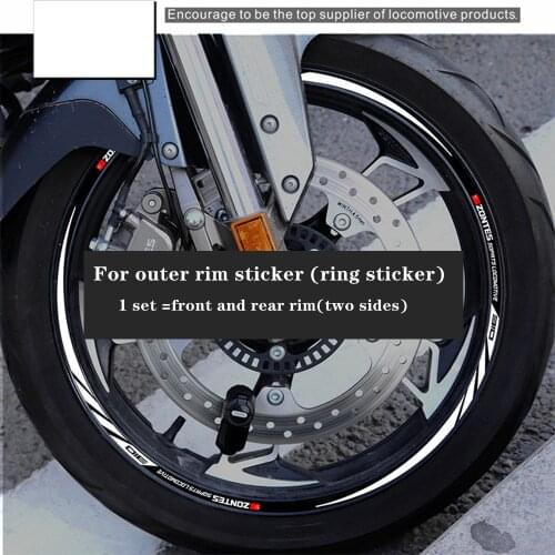 For ZONTE 310x motorcycle accessories wheel hub sticker waterproof reflective rim personalized edge Decal