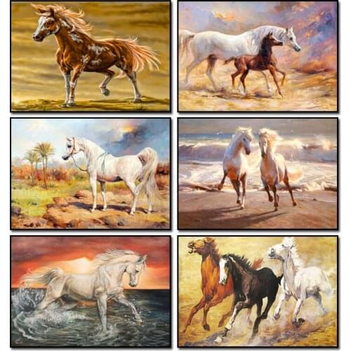Diamond Painting Cross Stitch Crystal 5D Diamond Mosaic Rhinestone Decor Painting Icon Diamond Embroidery DIY Animal horse