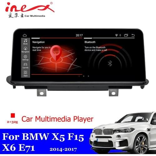 Car DVD Radio GPS Android For BMW X5 F15/X6 E71 2014-2017 Accessories Multimedia Player Navigation Screen Stereo Audio Video
