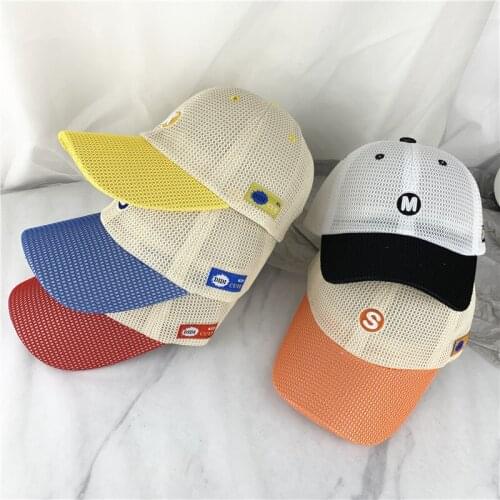 Doitbest Breathable mesh Baseball Cap summer HipHop ABSMK Letter kids sun Hats Boys Girls Caps child snapback Hat gorras