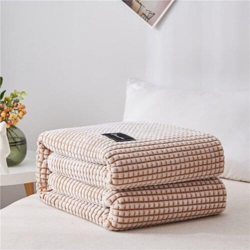 Hot Sale Factory Sofa Blanket Bed Blanket Cover Blanket Pure Yellow Soft Soft Flannel Blanket On Bed Thickness Blanket Household