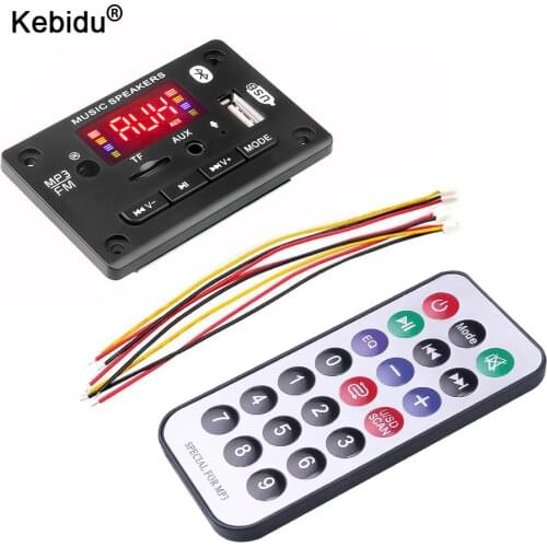 Kebidu Wireless MP3 Player Bluetooth5.0 MP3 Decoding Board Module Car USB TF Card Slot / USB / FM / Remote Decoding Board Module