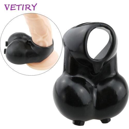 VETIRY Penis Rings Ball Stretcher Scrotum Bondage Restraint Sex Toys For Men Chastity Cage Reusable Delay Ejaculation Cock Rings