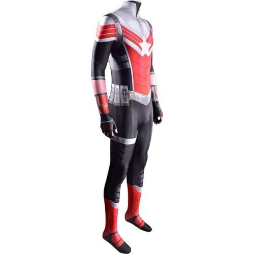The Falcon and the Winter Soldier Cosplay Costume Sam Wilson Jumpsuit For Adult Suit