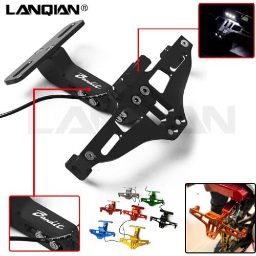 For Suzuki Bandit Motorcycle License Plate Bracket Holder GSX650F 2008 2009 2010-2015 GSF650 GSF650N BANDIT 2007 GSF 650 Parts