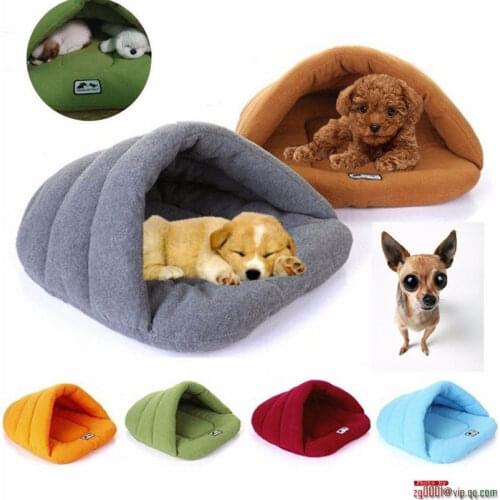 Pet Cat Dog Nest Bed Puppy Soft Warm Cave House Winter Sleeping Bag Mat Pad New