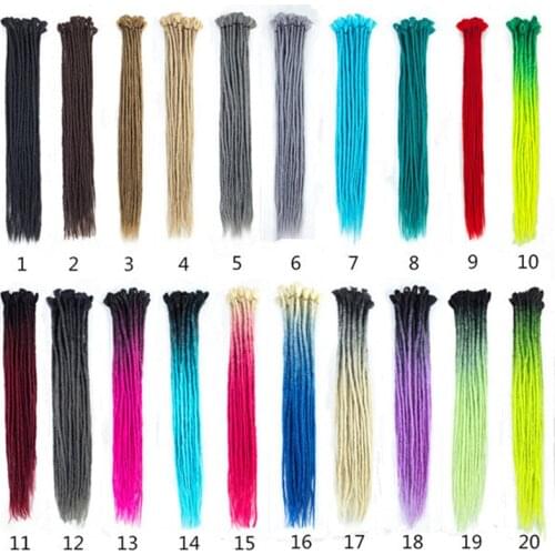 Joy&luck Fashion Dreadlocks Hair Extensions Handmade Crochet Braiding Hair 5 Roots one Lot for Women&Men