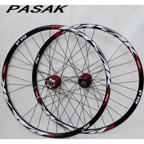 MTB mountain bike bicycle CNC hollow front 2 rear 4 sealed bearings hub 26 disc wheels wheelset rim 27.5 29