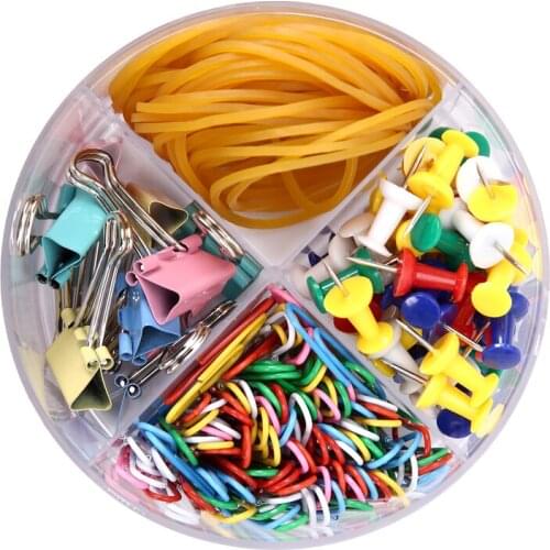 M&G Office desk combination stationery set ASC99360 paper clip long tail clip rubber band back needle staples