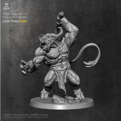 50mm Resin model kits Tauren Warriors self-assembled TD-2299