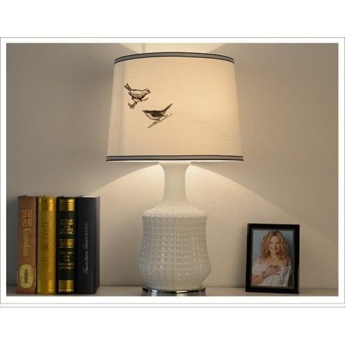 New Bird Table Lamp American Country Simple Style Glass Lamp Living Room Bedroom Lamp Study Hotel Room Lamp Bedroom Lamp
