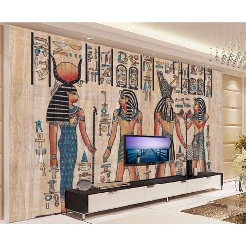 Wholesale-murals-3d wallpapers home decor Photo background wallpaper Ancient Egyptian civilization Mayan elders hotel large wall