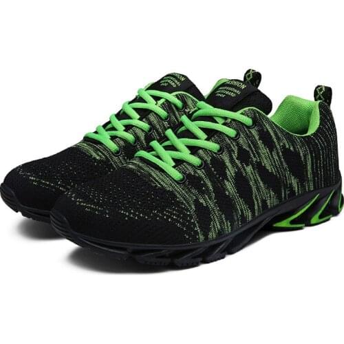 Shoes Men Sneakers Fashion Breathable Casual Shoes Flat Non-Leather Anti-Slip Flying Woven Running Comfortable Light Trainers