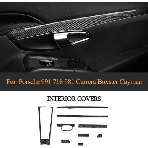 Dashboard Cover For Porsche 991 981 911 718 Boxster Cayman Coupe 2 Door Left Hand Driver Carbon Fiber Car interior trim