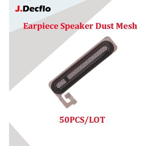 JDecflo 50Pcs/Lot Earpiece Speaker Dust Mesh Dust Mesh For iPhone X XR XS Max 11 Anti Adhesive Sticker Gasket Rubber Earpiece