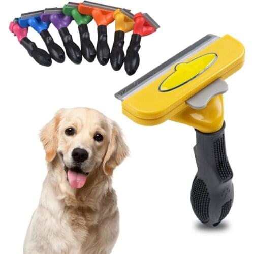2021 New Comfortable Pet Hair Removal Comb Cats Dog Grooming Comb Puppy Kitten Hair Shedding Trimmer Combs Pets Grooming Tools