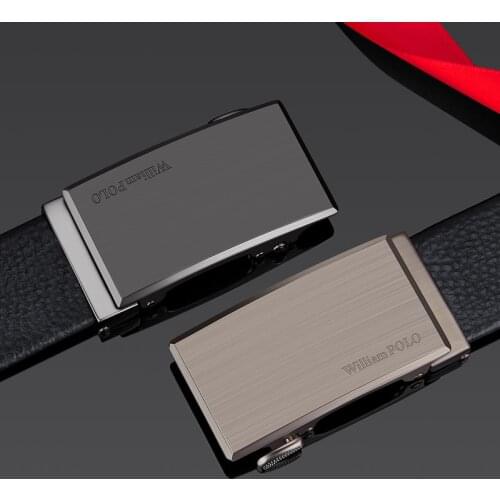 Mens leather belt fashion automatic buckle belt simple business belt