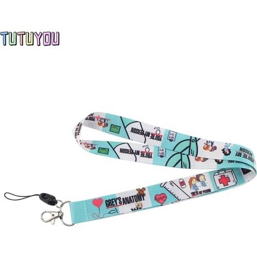 PC2661 Doctor Theme TV Show Greys Anatomy Lanyard Badge ID Lanyards Phone Rope Key Lanyard Neck Straps Accessories