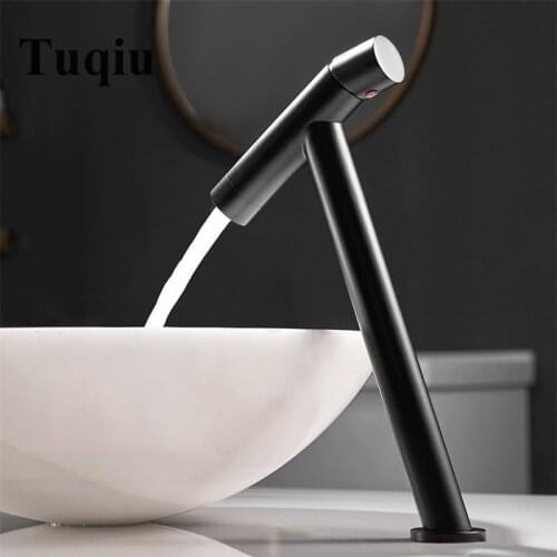 Bathroom Faucet Brass Black Basin Faucet Cold And Hot Water Mixer Sink Tap Single Handle Deck Mounted Faucet Sink Tap