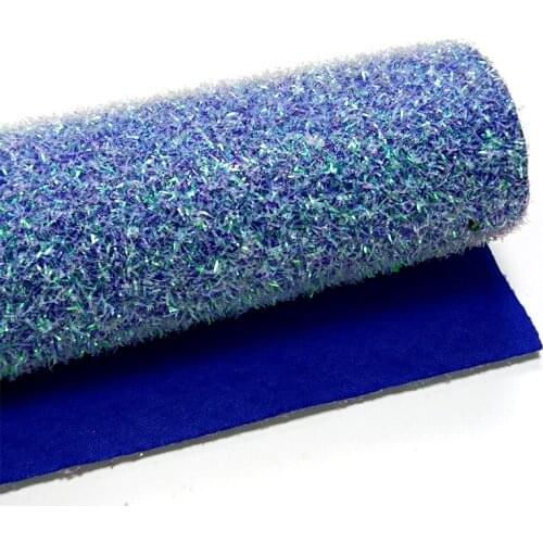 Light Colors Tinsel Sequin Glitter Faux Leather Fabric Sheets for Christmas Decorations/DIY Accessories
