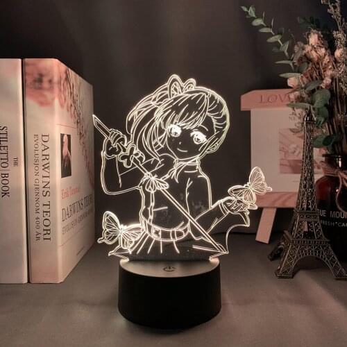 Anime Demon Led Night Light for Girls Room Decor Kids Child Usb Battery Powered Nightlight Gift Table 3D Lamp Slayer Birthday