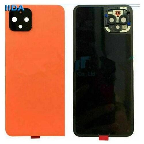 For Google Pixel 4 5.7" Battery Back Rear Cover Door With Camera Lens Orange