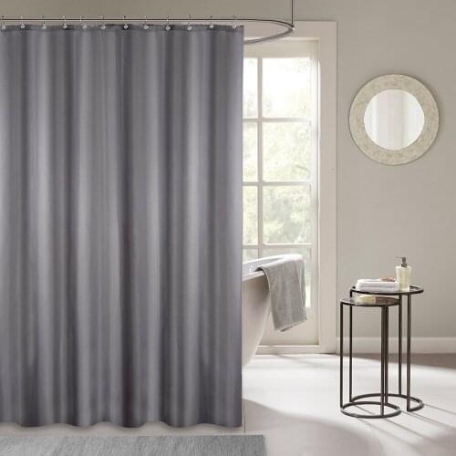 Hotel Home Solid Color Shower Curtain Modern Linen Texture High-grade Waterproof Fabric Bath Curtains Room Partition Curtain