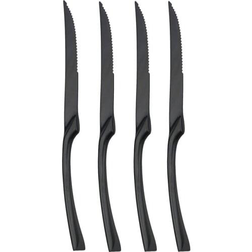 Mirror Steak Knife Tableware Set Luxury Black Cutlery Creative Dinner Set 304 Stainless Steel Dinnerware Set Dessert Silverware