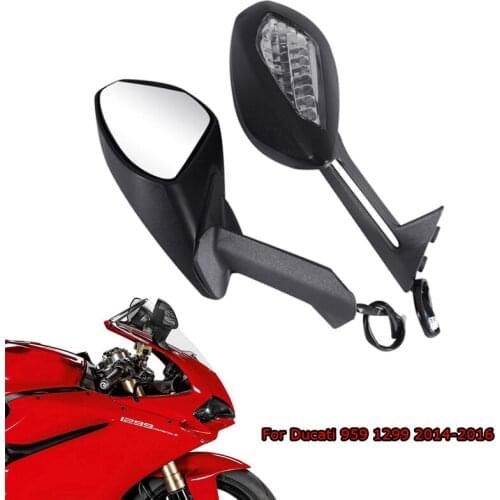 Motorcycle Black Rearview Mirror Set WIth Turn Signal For Ducati 1299 Panigale S 2015 2016 959 Motorcycle Accessories