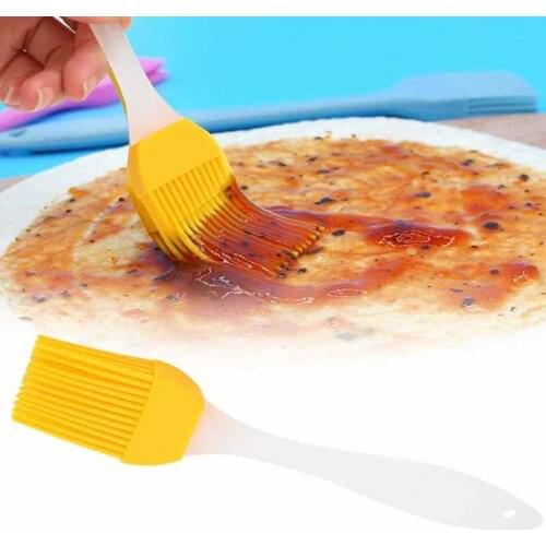 Yellow Silicone Oil Brush Grill Brush Kitchen Gadgets for Outdoor Camping Barbecue