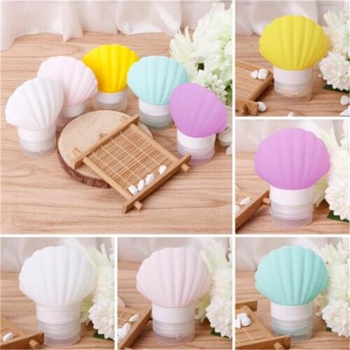 1PC Fashion Seashell Shape Empty Container Bottles Silicone Squeeze Travel Bottle Portable Travel Make Up Tools