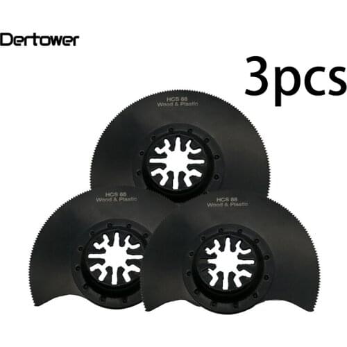 3pcs 88mm Flush Segment Oscillating Multi Tool Saw Blades For Renovator Tool For Multimaster Wood Plastic Woodworking