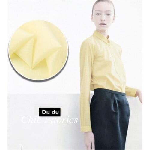 50CM 100% Hemp Spring Summer Clothing Fabric Deconstructionist Innovative Mellow Bud Yellow Designer Fabric DIY