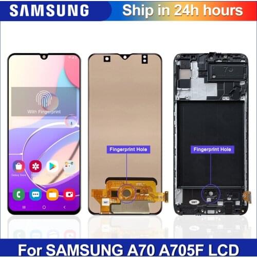 6.7'' Super AMOLED A705F LCD Display for SAMSUNG Galaxy A70 LCD A705 SM-A705MN Display Touch Screen Digitizer Assembly