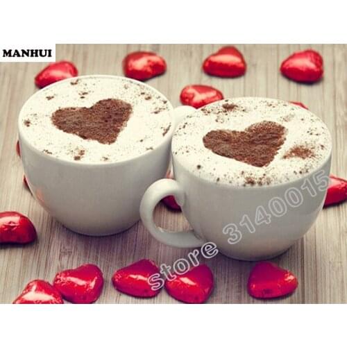 Diamond Embroidery 5D DIY Diamond Painting Heart of coffee Diamond Painting Rhinestone Cross Stitch Decoration BAC054