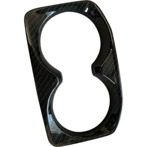 Car Water Cup Holder Frame Cover Stickers for Peugeot 5008 3008 GT 2017-2019 ABS Carbon Fiber