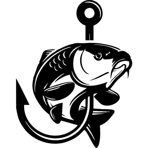 Car Stickers. Fishing. Fish Hook. Carp. Off Road. Motorcycle. Personalized Auto Parts. Interesting Decal PVC accessories