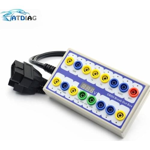 Super OBDII OBD2 Breakout Box Car OBD 2 Break Out Box Car Protocol Detector Auto Can Test Box Automotive Connector Car-detector