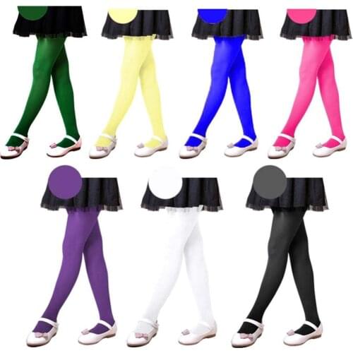 Kids Girls Candy Color Tights Pantyhose Ballet Dance Leggings Hosiery Stockings