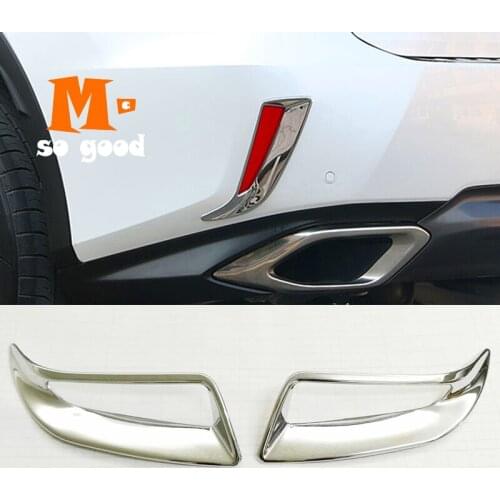 For Lexus RX 2016 2017 Car Rear Back Fog Light Lampshade Cover Mouldings Trim Shell Car Styling Accessories 2pcs ABS Chrome